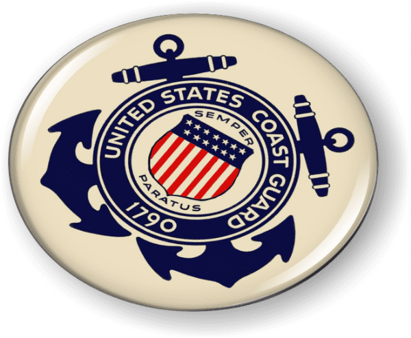 U.S. Coast Guard 3D Domed Emblem